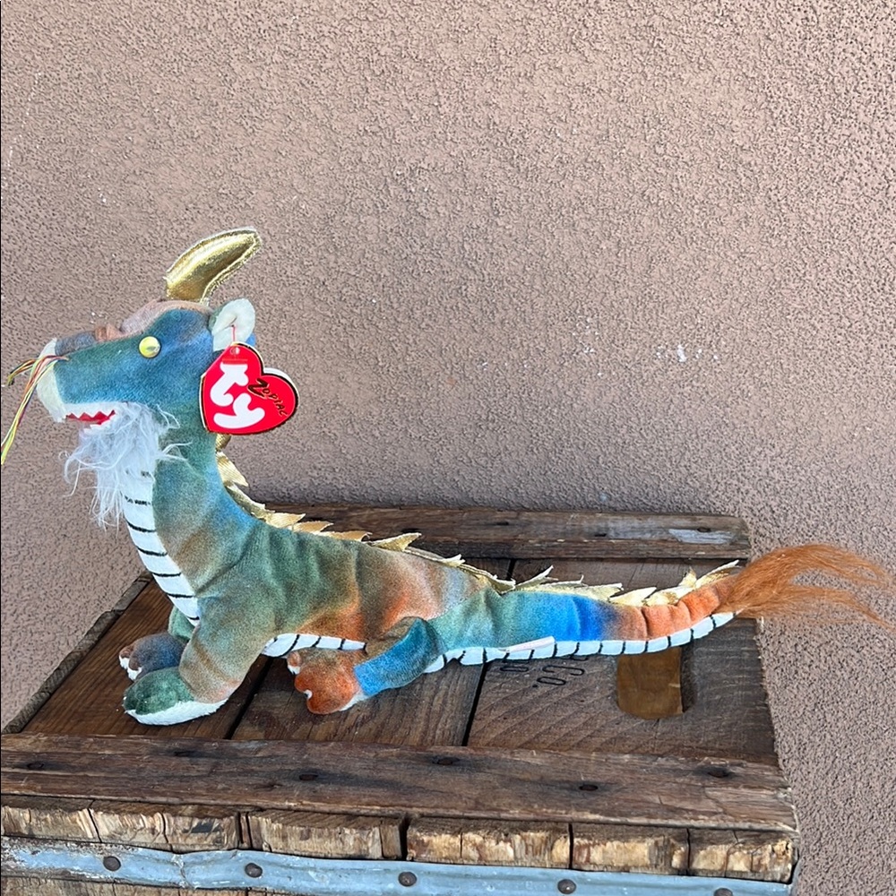 Ty Multicolor Dragon Plush Toy vintage 2000